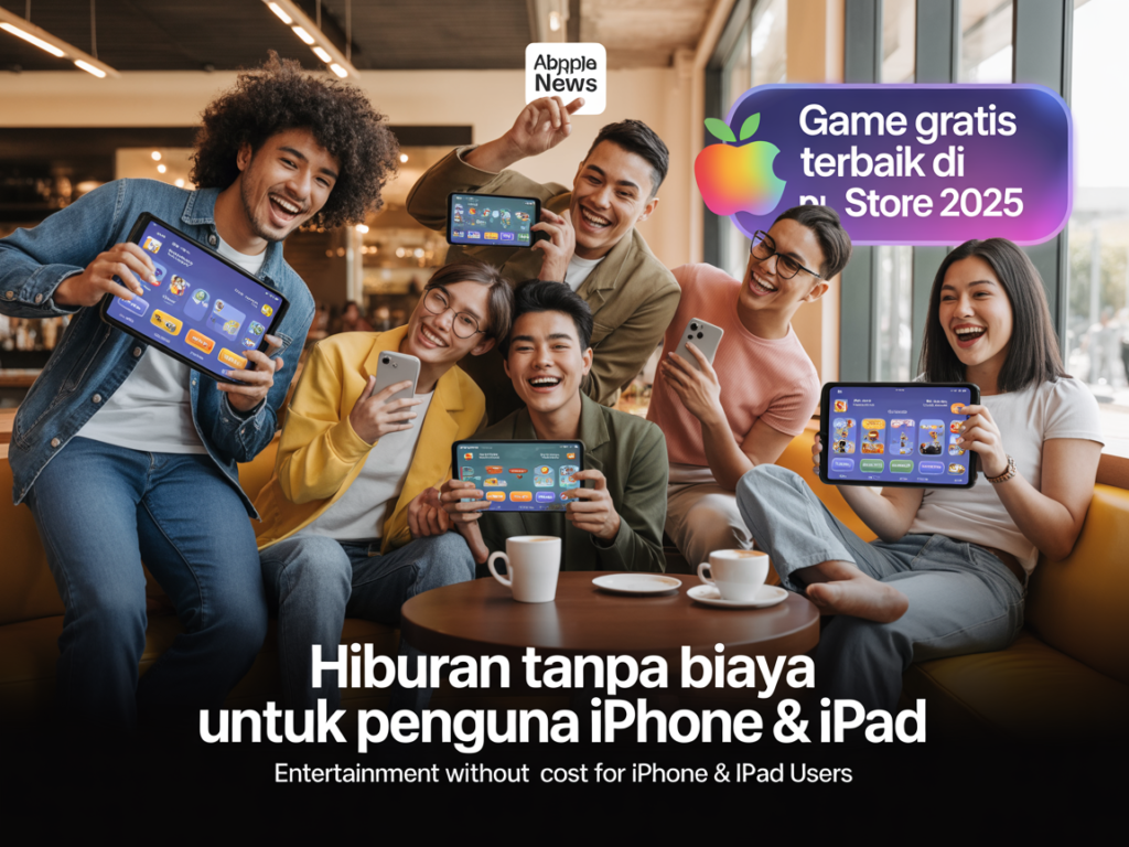 Tampilan daftar game gratis terbaik App Store 2025