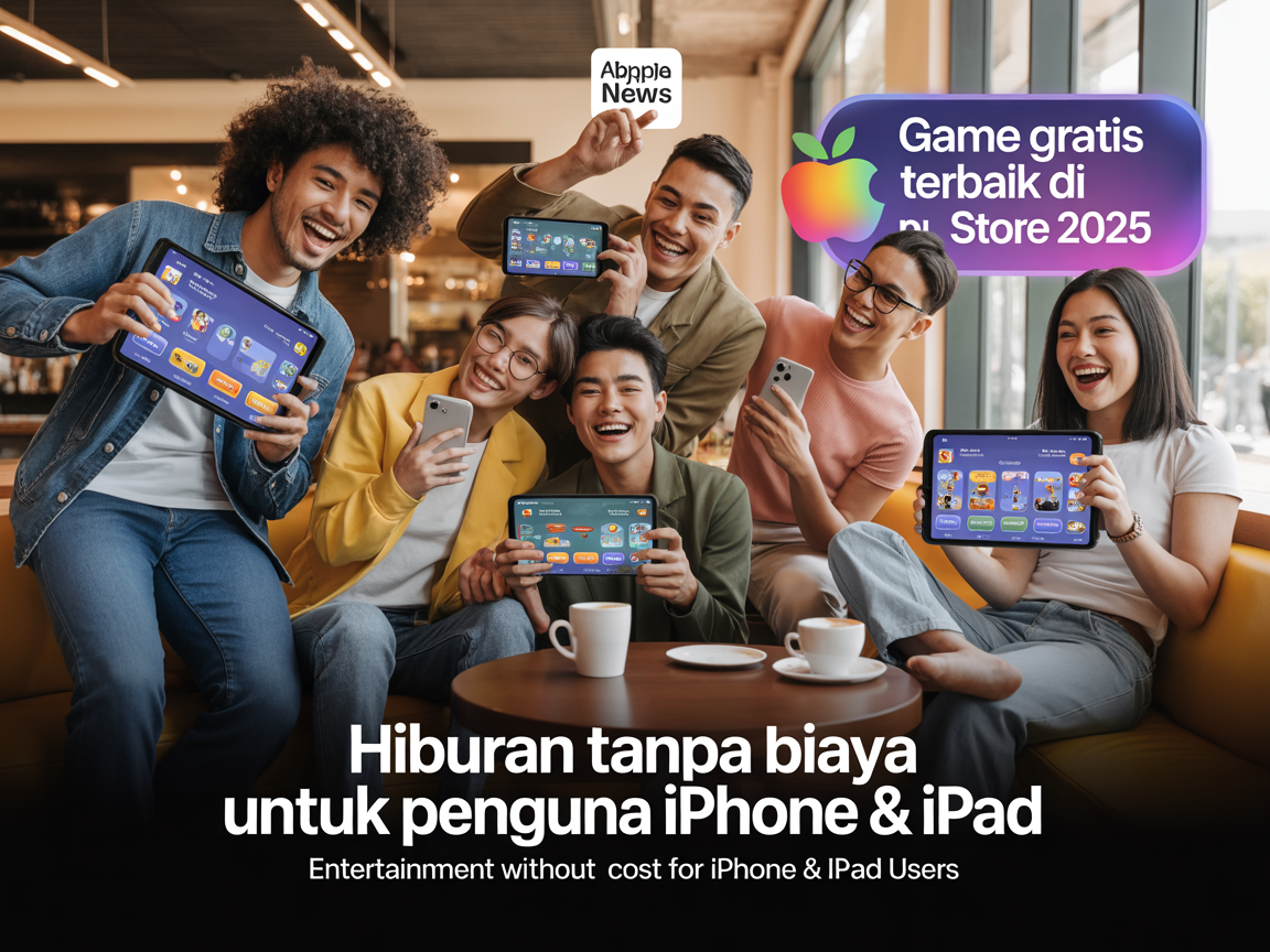 Tampilan daftar game gratis terbaik App Store 2025